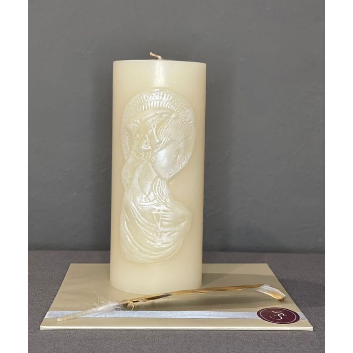 CIRIO DE VIRGEN ABRAZANDO SU MANTO - Imagen 2