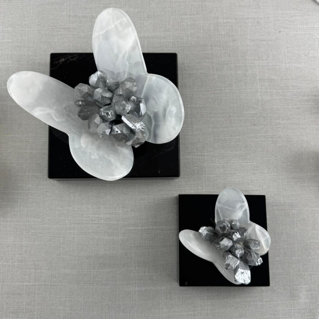 MARIPOSA DE ONIX CON CUARZOS - Imagen 2