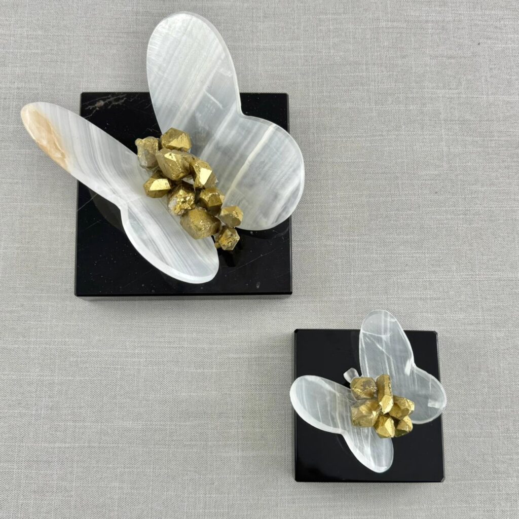 MARIPOSA DE ONIX CON CUARZOS - Imagen 3