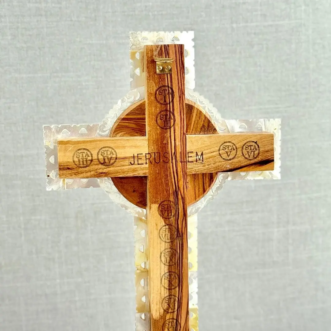 CRUZ DE TIERRA SANTA BROCADA CON CIRCULO - Imagen 3