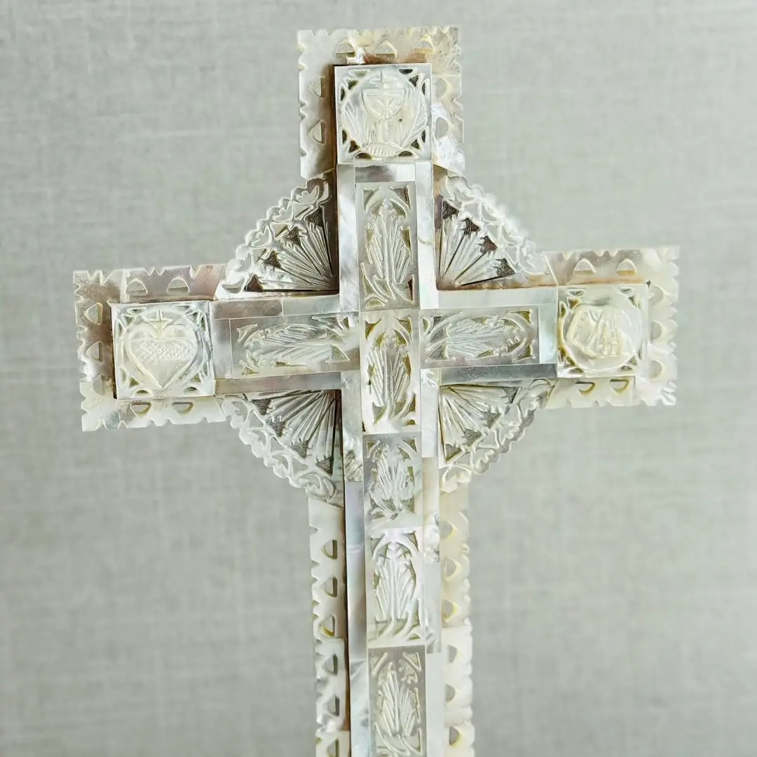 CRUZ DE TIERRA SANTA BROCADA CON CIRCULO - Imagen 4