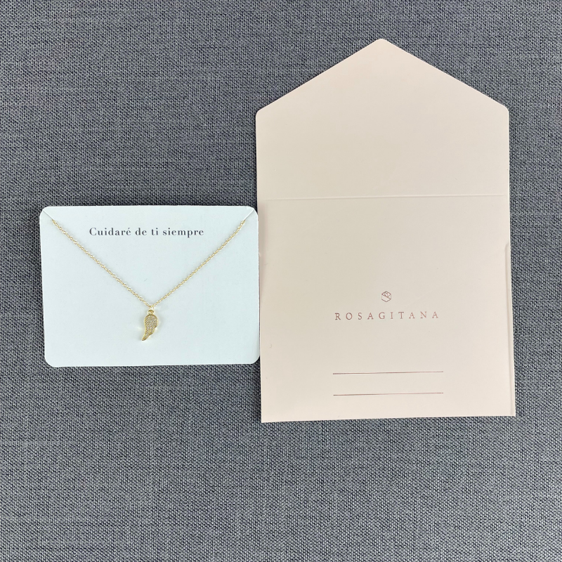 COLLAR CON DIJE ALA CON ZIRCONIAS ROSAGITANA