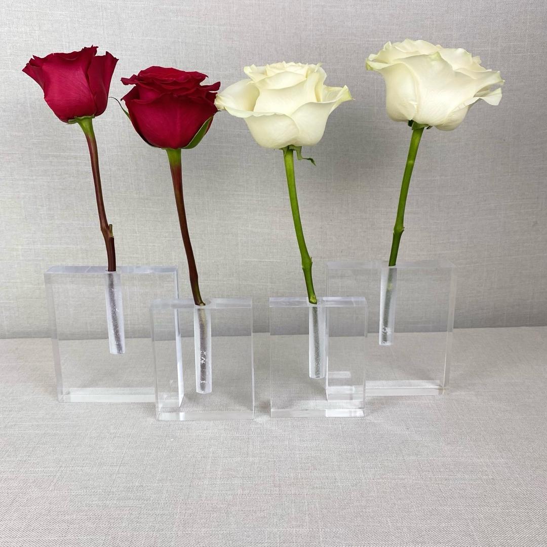 FLORERO DE ACRÍLICO RECTANGULAR