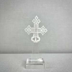CRUZ DE ACRÍLICO MINI MARFIL – PAQUETE 10 PIEZAS